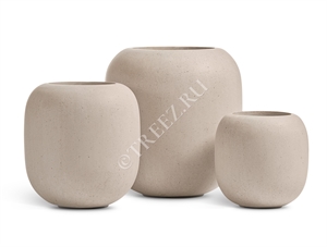 Кашпо TREEZ Effectory Beton Bionic - Solo Белый песок 44305