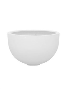 Кашпо Fiberstone glossy white bowl (Pottery Pots)