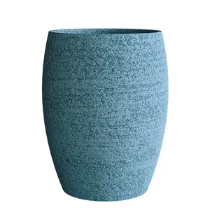 Кашпо CONCRETIKA OVAL EROSIA BLUE 22815