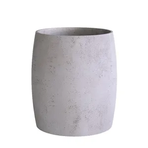 Кашпо CONCRETIKA CIGAR CONCRETE WHITE низкое 23024