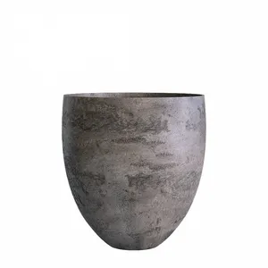 Кашпо CONCRETIKA BARREL CONCRETE GREY DARK низкое 23126