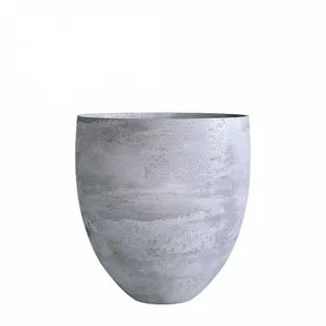 Кашпо CONCRETIKA BARREL CONCRETE GREY LIGHT низкое 23127