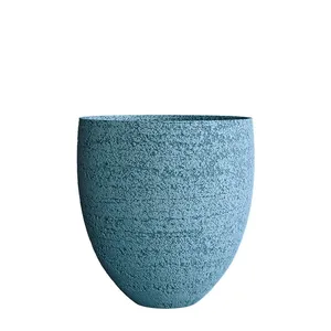 Кашпо CONCRETIKA BARREL EROSIA BLUE низкое 23133