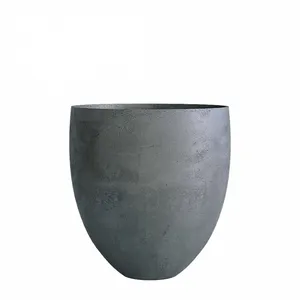 Кашпо CONCRETIKA BARREL SMOKEY BLUE низкое 23150