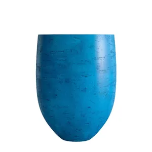 Кашпо CONCRETIKA BARREL COBALT BLUE 23159