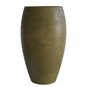 Кашпо CONCRETIKA OVAL AVOCADO GREEN высокое 23188