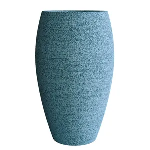 Кашпо CONCRETIKA OVAL EROSIA BLUE высокое 23203