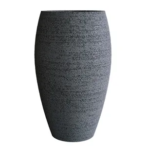 Кашпо CONCRETIKA OVAL EROSIA GRAY высокое 23205