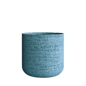 Кашпо CONCRETIKA TOPPER EROSIA BLUE низкое 23343