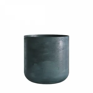 Кашпо CONCRETIKA TOPPER OCEAN GREEN низкое 23352