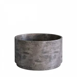 Кашпо CONCRETIKA CYLINDER XL CONCRETE GREY DARK 23510