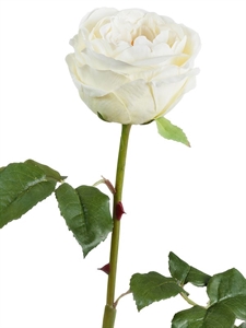 Роза Джема белая ваниль бутон (искусственная) Treez Collection