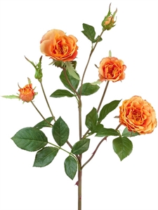 Роза Вайлд ветвь персиково-оранжевая (искусственная) Treez Collection