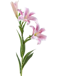 Лилия Донателло ветвь нежно-розовая с белым (искусственная) Treez Collection