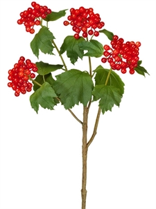Калина бульдонеж ветвь с ягодами алая (искусственная) Treez Collection