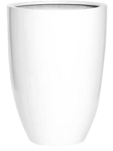 Кашпо Fiberstone glossy white ben (Pottery Pots)