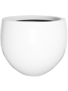 Кашпо Fiberstone glossy white jumbo orb (Pottery Pots)