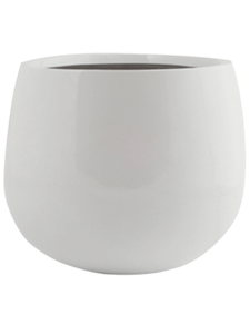 Кашпо Fiberstone glossy white kevan (Pottery Pots)