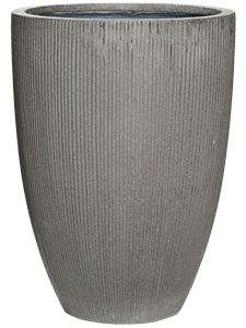 Кашпо Fiberstone ridged dark grey ben (Pottery Pots)