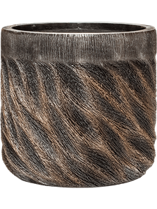 Кашпо Luxe lite universe wave cylinder bronze (Nieuwkoop Europe)