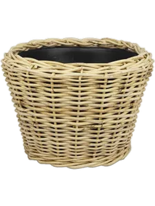 Кашпо Drypot rattan round светлое (Nieuwkoop Europe) 31649