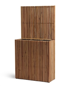 Кашпо TREEZ Effectory Timberline Высокий дивайдер со стенкой Тёмное дерево 38258