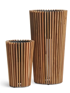 Кашпо TREEZ Effectory Timberline Высокий конус Тёмное дерево 38260
