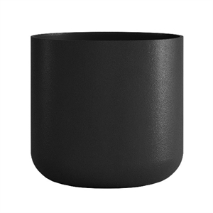 Кашпо CONCRETIKA TOPPER NERO низкое 23351