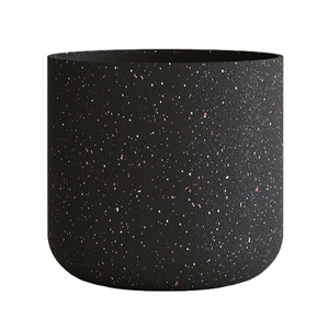 Кашпо CONCRETIKA TOPPER EGG BLACK низкое 38803