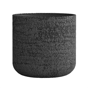 Кашпо CONCRETIKA TOPPER EROSIA BLACK низкое 31305