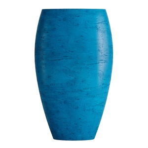 Кашпо CONCRETIKA OVAL COBALT BLUE высокое 31023