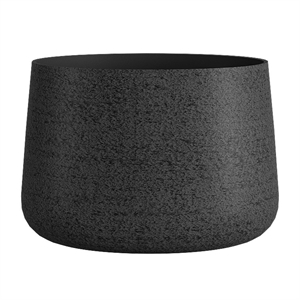 Кашпо CONCRETIKA CONE EROSIA BLACK низкое 31487