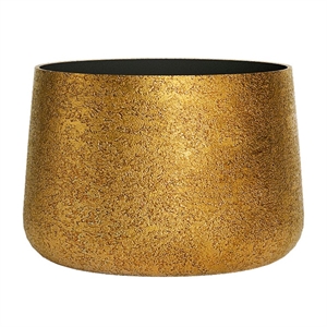 Кашпо CONCRETIKA CONE RICH GOLD низкое 38590