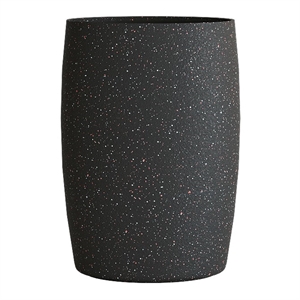 Кашпо CONCRETIKA CIGAR EGG BLACK низкое 38518