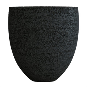 Кашпо CONCRETIKA BARREL EROSIA BLACK низкое 23132