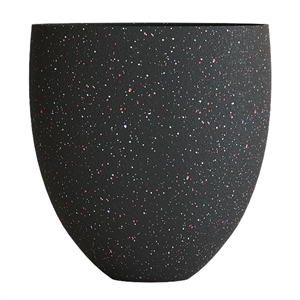 Кашпо CONCRETIKA BARREL EGG BLACK низкое 38466
