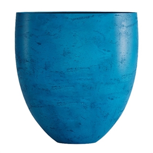 Кашпо CONCRETIKA BARREL COBALT BLUE низкое 23124