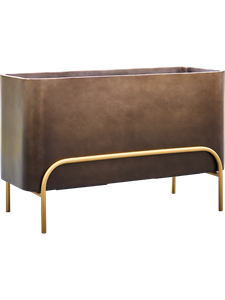 Кашпо Baq gradient elevated rectangle low matt (+ voet) (Nieuwkoop Europe) 39118