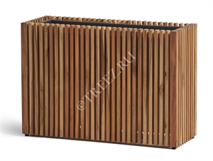 Кашпо TREEZ Effectory Timberline Низкий узкий дивайдер Тёмное дерево 39253