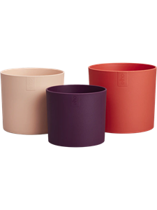 Кашпо Lex pott flowerpot coral red (set of 3) (Elho) 39291