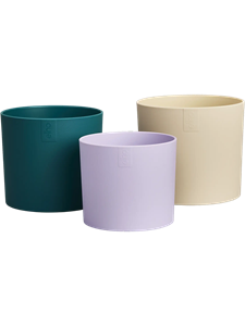 Кашпо Lex pott flowerpot velvet cream (set of 3) (Elho) 39293