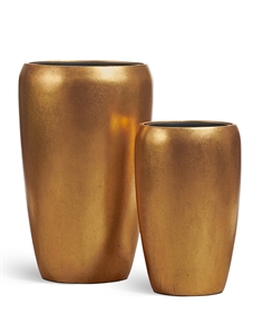 Кашпо TREEZ Effectory Metal Высокий округлый конус Сусальное золото, 34833 34833