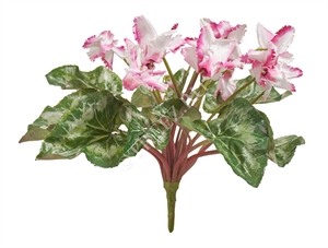 Цикламен куст бело-розовый большой (искусственный) Treez Collection 39323