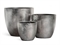 Кашпо TREEZ Effectory Metal Округлый конус Стальное серебро 43764 - фото 106013