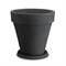 Кашпо Plastecnic Бордато Тондо тёмно-серый