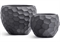 Кашпо TREEZ Ergo Comb Полусфера Дымчато-серый бетон - фото 62554