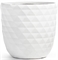 Кашпо TREEZ ERGO Diamond Чаша-конус Белый камень 10221 - фото 62838