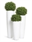 Кашпо TREEZ Effectory Gloss Высокий конус Design белый глянцевый лак 5069 - фото 63132