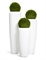 Кашпо TREEZ Effectory Gloss Высокий конус Design белый глянцевый лак 5069 - фото 63133