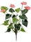 Антуриум куст де люкс нежно-розовый (искусственный) Treez Collection - фото 64917